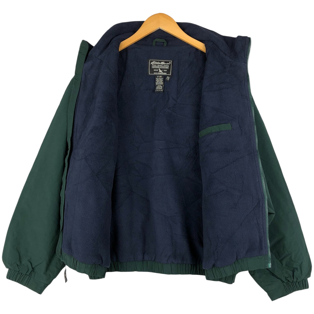 Eddie Bauer padded puffer jacket, men's size L Nylon Green type dark green Vintage Second Hand