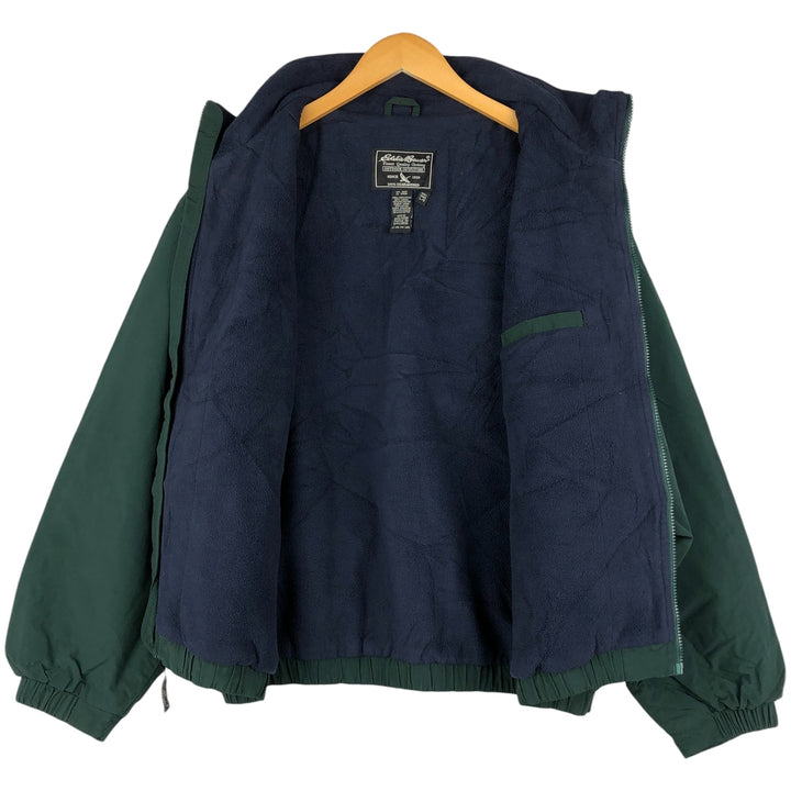 Eddie Bauer padded puffer jacket, men's size L Nylon Green type dark green Vintage Second Hand