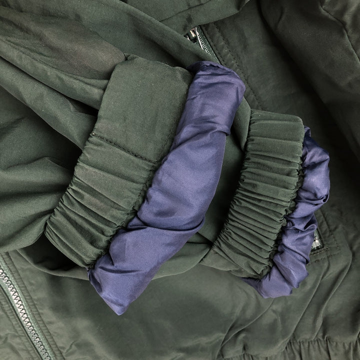 Eddie Bauer padded puffer jacket, men's size L Nylon Green type dark green Vintage Second Hand