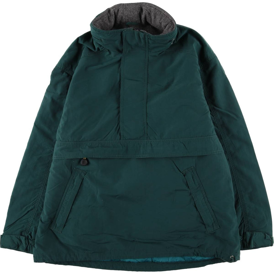 Eddie Bauer Padded Anorak Jacket, Men's Size Small Nylon Green type dark green Vintage Second Hand