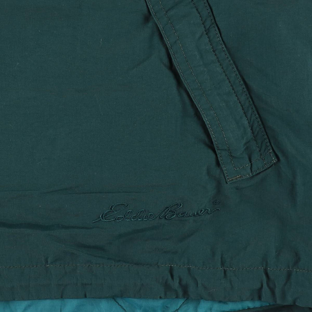 Eddie Bauer Padded Anorak Jacket, Men's Size Small Nylon Green type dark green Vintage Second Hand