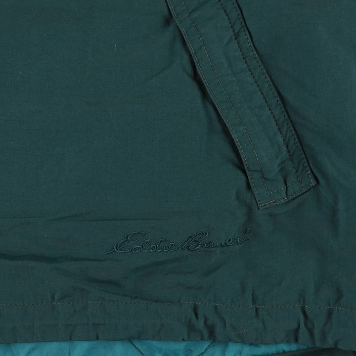 Eddie Bauer Padded Anorak Jacket, Men's Size Small Nylon Green type dark green Vintage Second Hand