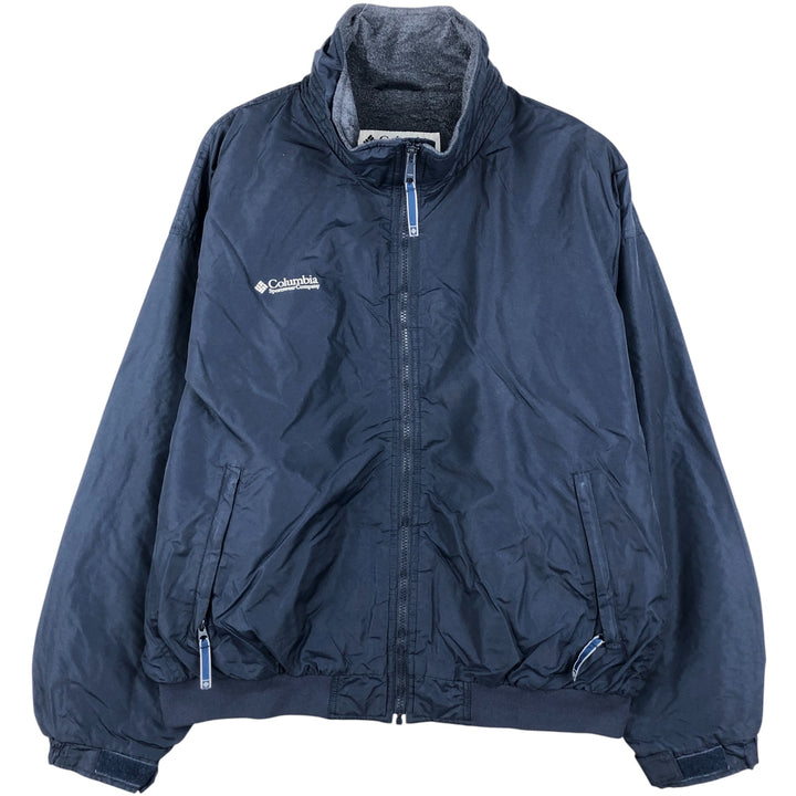 00'S Columbia padded jacket, puffer jacket, men's XL size Nylon navy blue type Vintage Second Hand