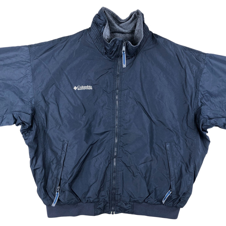 00'S Columbia padded jacket, puffer jacket, men's XL size Nylon navy blue type Vintage Second Hand