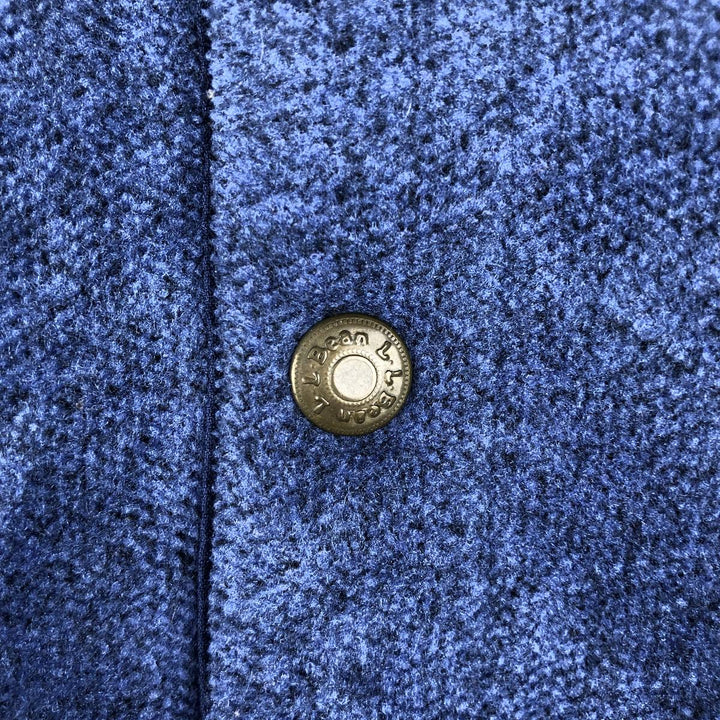 LLBean Half-Snap Fleece Pullover, Made in USA, Men's XL polyester navy blue type Vintage Second Hand