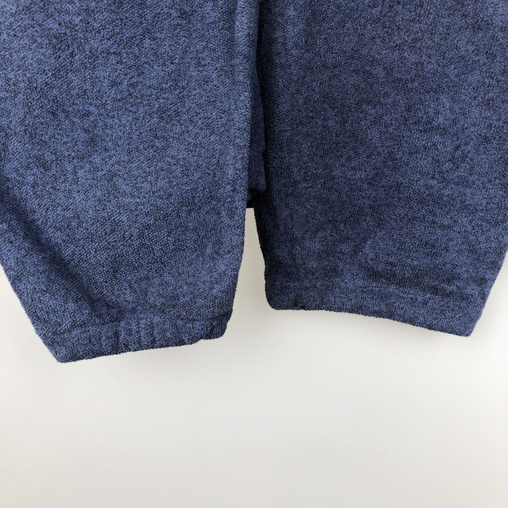 LLBean Half-Snap Fleece Pullover, Made in USA, Men's XL polyester navy blue type Vintage Second Hand