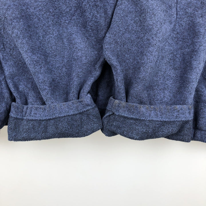 LLBean Half-Snap Fleece Pullover, Made in USA, Men's XL polyester navy blue type Vintage Second Hand