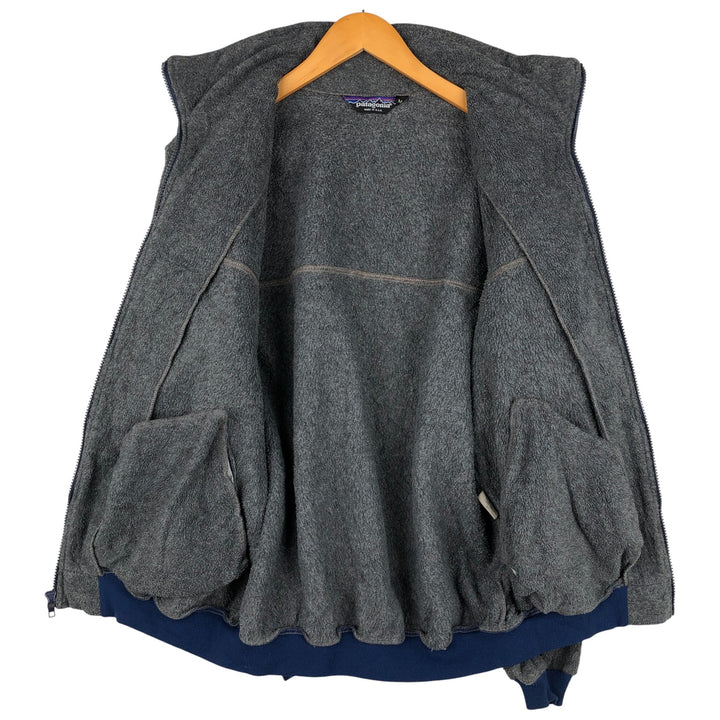 Vintage 80s-90'S Patagonia Triangle Tag 25011 Fleece Jacket, Made in USA, Men's Size Medium polyester gray type Vintage Second Hand