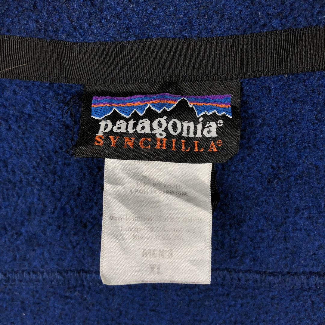 2000'S Patagonia Synchilla Fleece Jacket (25095F0), Men's XL polyester Navy blue Vintage Second Hand