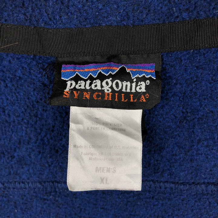 2000'S Patagonia Synchilla Fleece Jacket (25095F0), Men's XL polyester Navy blue Vintage Second Hand
