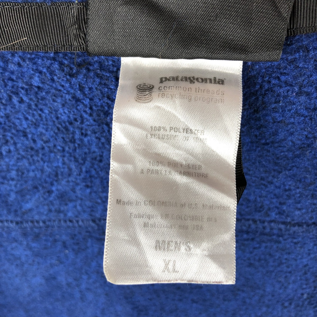 2000'S Patagonia Synchilla Fleece Jacket (25095F0), Men's XL polyester Navy blue Vintage Second Hand