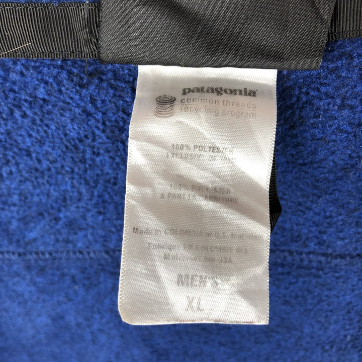 2000'S Patagonia Synchilla Fleece Jacket (25095F0), Men's XL polyester Navy blue Vintage Second Hand