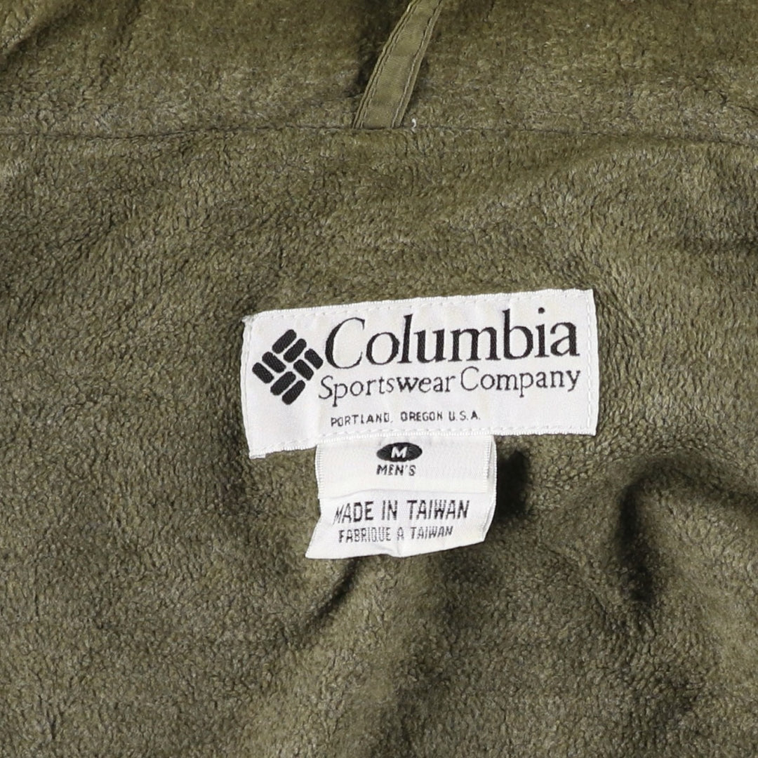 90s-00'S Vintage Columbia Padded Puffer Jacket, Men's Size Medium Nylon Khaki type brown Vintage Second Hand