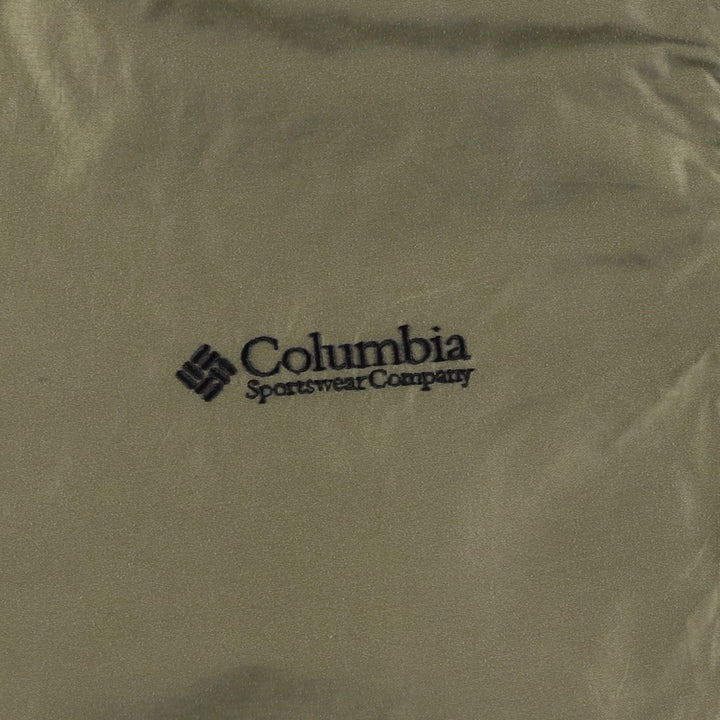 90s-00'S Vintage Columbia Padded Puffer Jacket, Men's Size Medium Nylon Khaki type brown Vintage Second Hand