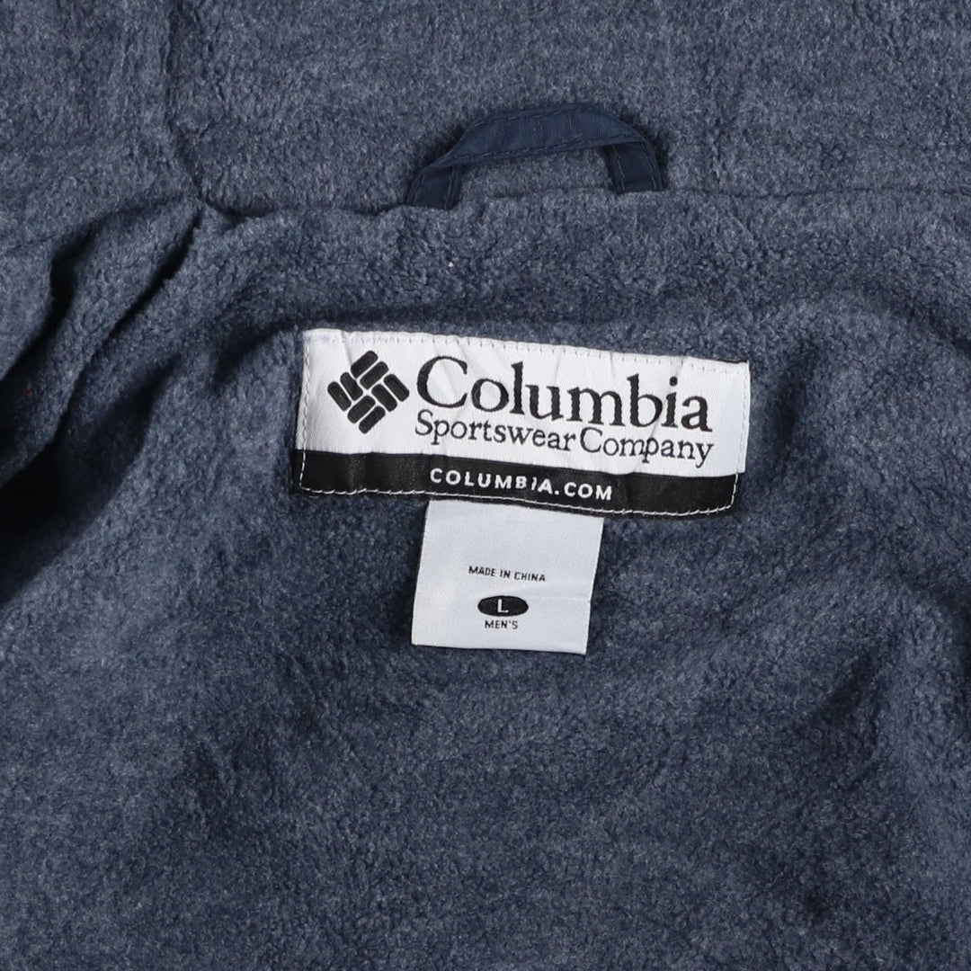 2000'S Columbia padded puffer jacket, men's size L Nylon navy blue type Vintage Second Hand