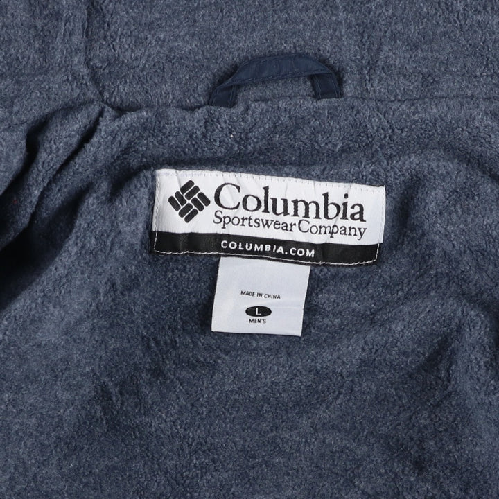 2000'S Columbia padded puffer jacket, men's size L Nylon navy blue type Vintage Second Hand