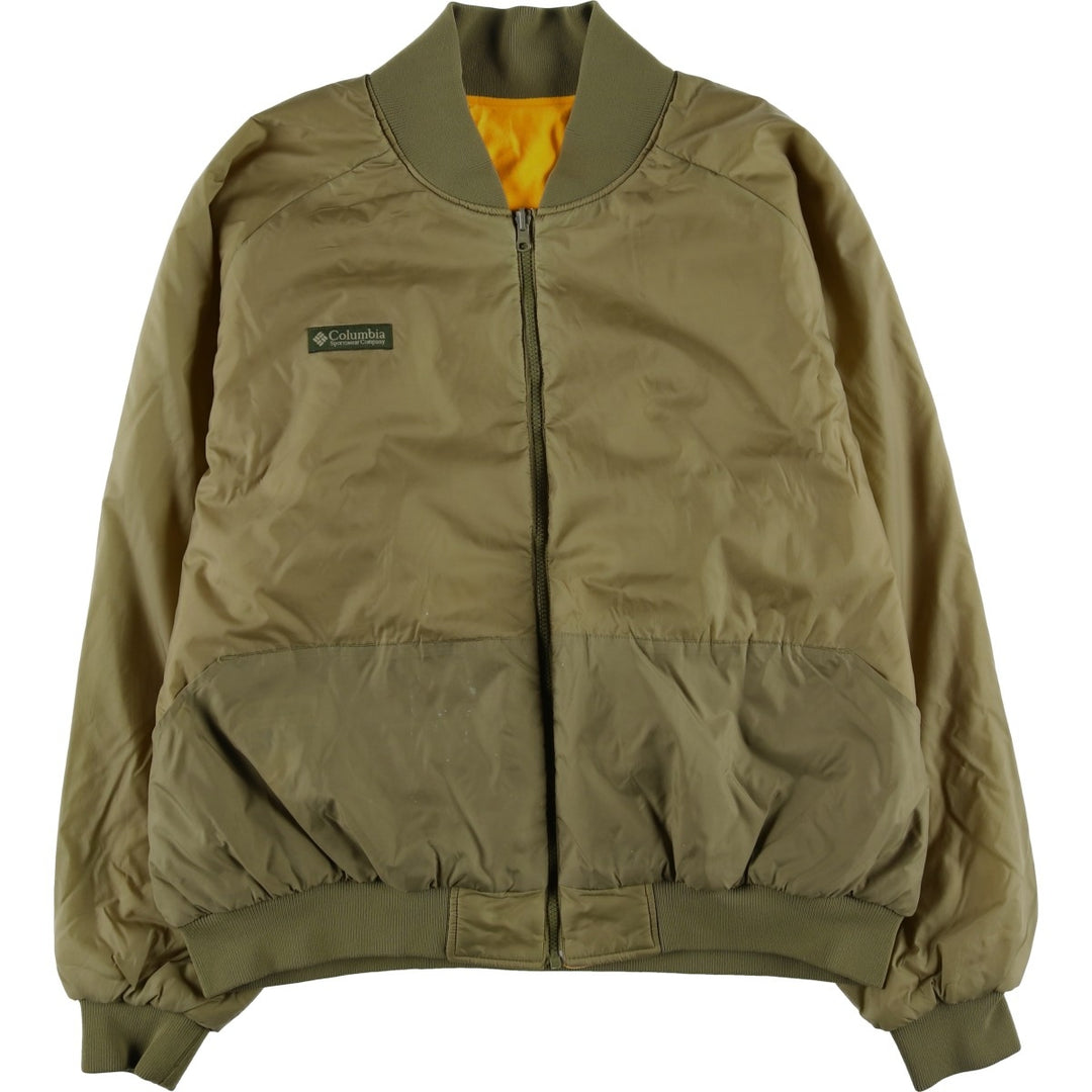 Columbia INTERCHANGE Reversible Padded Puffer Jacket, Men's XXL unclear Khaki type brown Vintage Second Hand