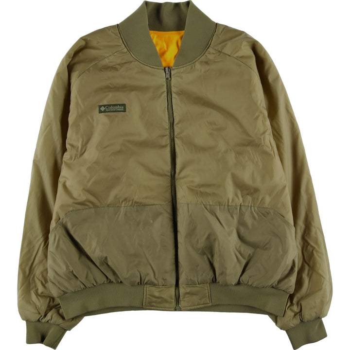 Columbia INTERCHANGE Reversible Padded Puffer Jacket, Men's XXL unclear Khaki type brown Vintage Second Hand