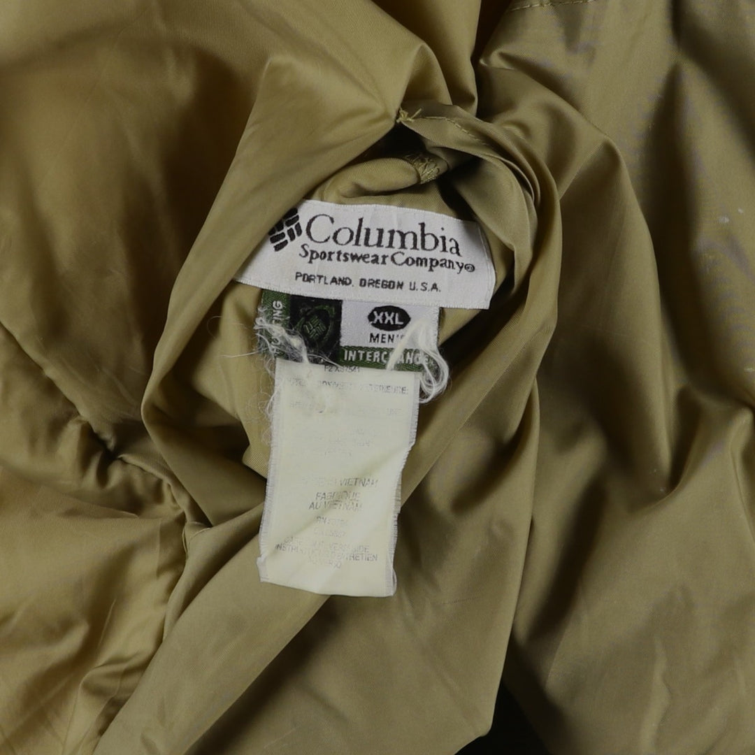 Columbia INTERCHANGE Reversible Padded Puffer Jacket, Men's XXL unclear Khaki type brown Vintage Second Hand