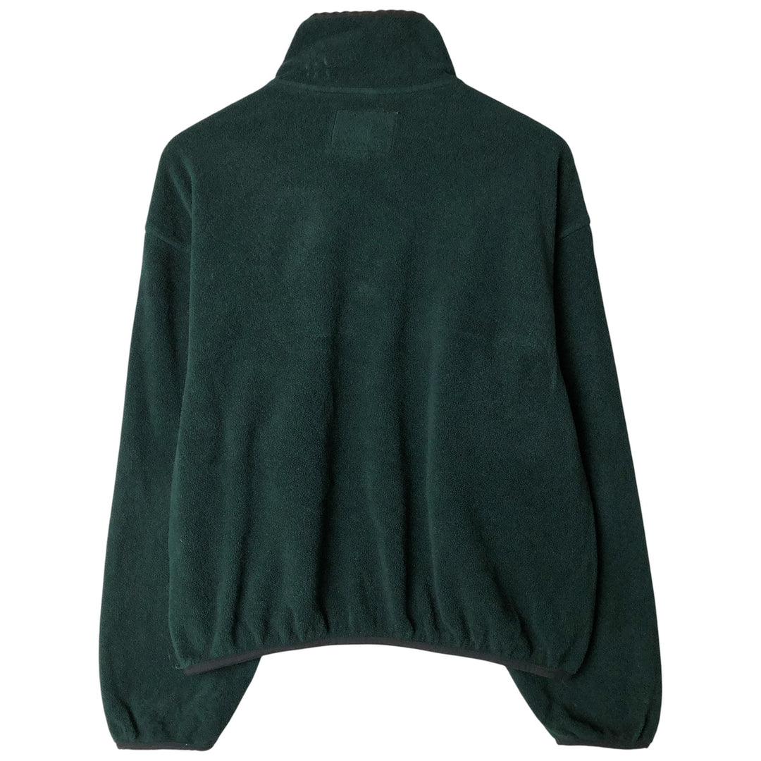 90s-00'S WOOLRICH Half-Snap Fleece Pullover, Made in USA, Men's Size M unclear dark green Vintage Second Hand