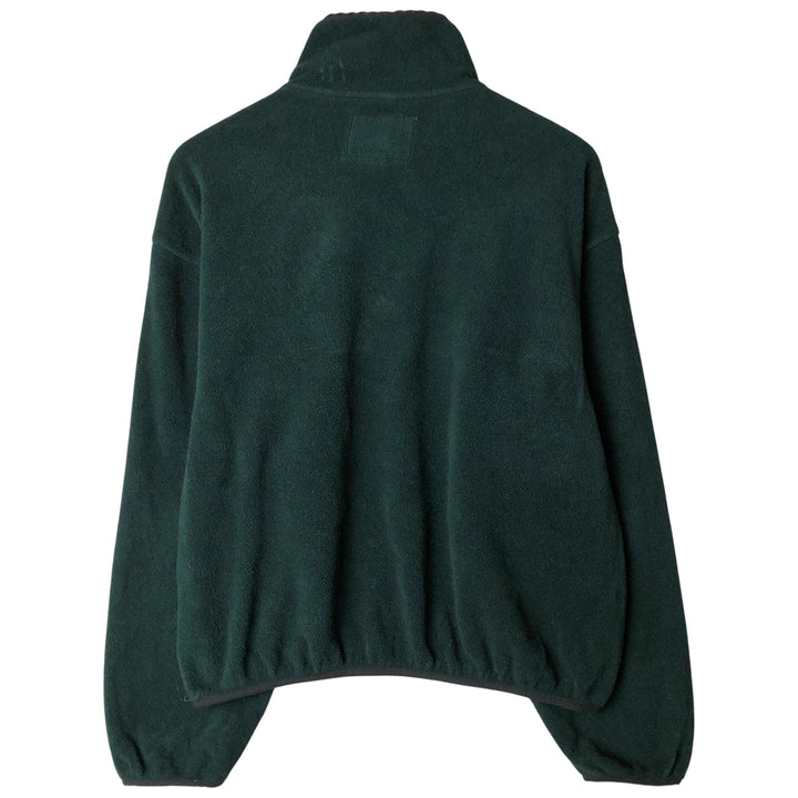 90s-00'S WOOLRICH Half-Snap Fleece Pullover, Made in USA, Men's Size M unclear dark green Vintage Second Hand