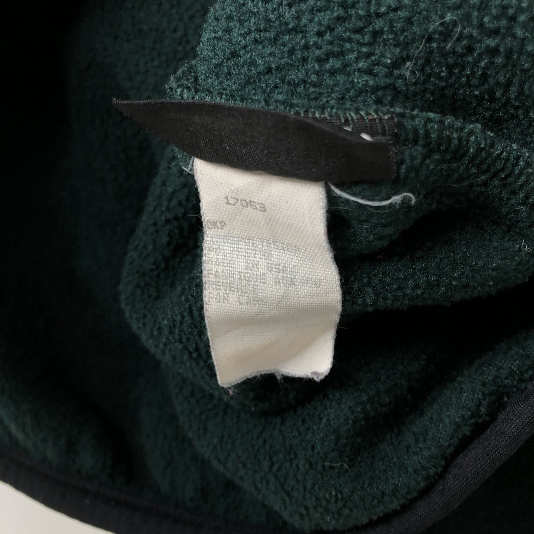90s-00'S WOOLRICH Half-Snap Fleece Pullover, Made in USA, Men's Size M unclear dark green Vintage Second Hand
