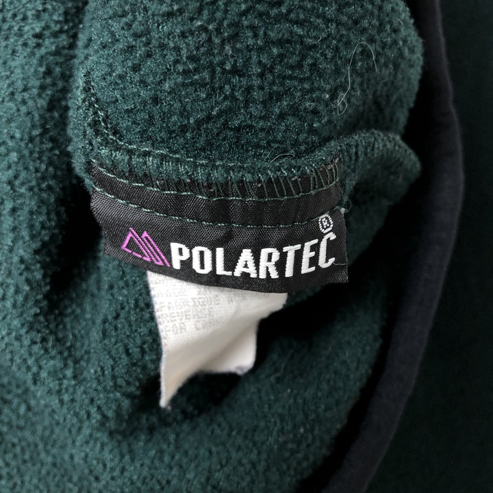 90s-00'S WOOLRICH Half-Snap Fleece Pullover, Made in USA, Men's Size M unclear dark green Vintage Second Hand