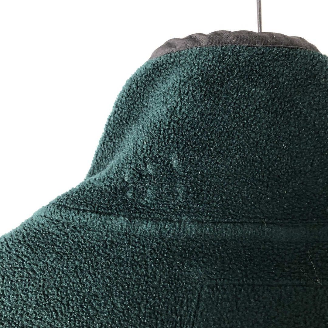 90s-00'S WOOLRICH Half-Snap Fleece Pullover, Made in USA, Men's Size M unclear dark green Vintage Second Hand