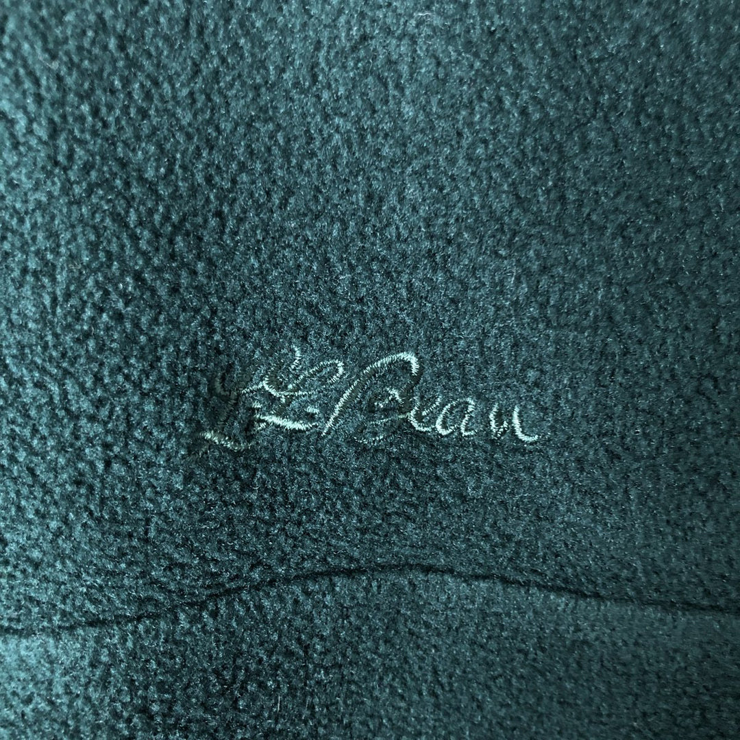 70s~80'S LLBean Fleece Jacket Men's XL Size Vintage unclear Green type dark green Vintage Second Hand