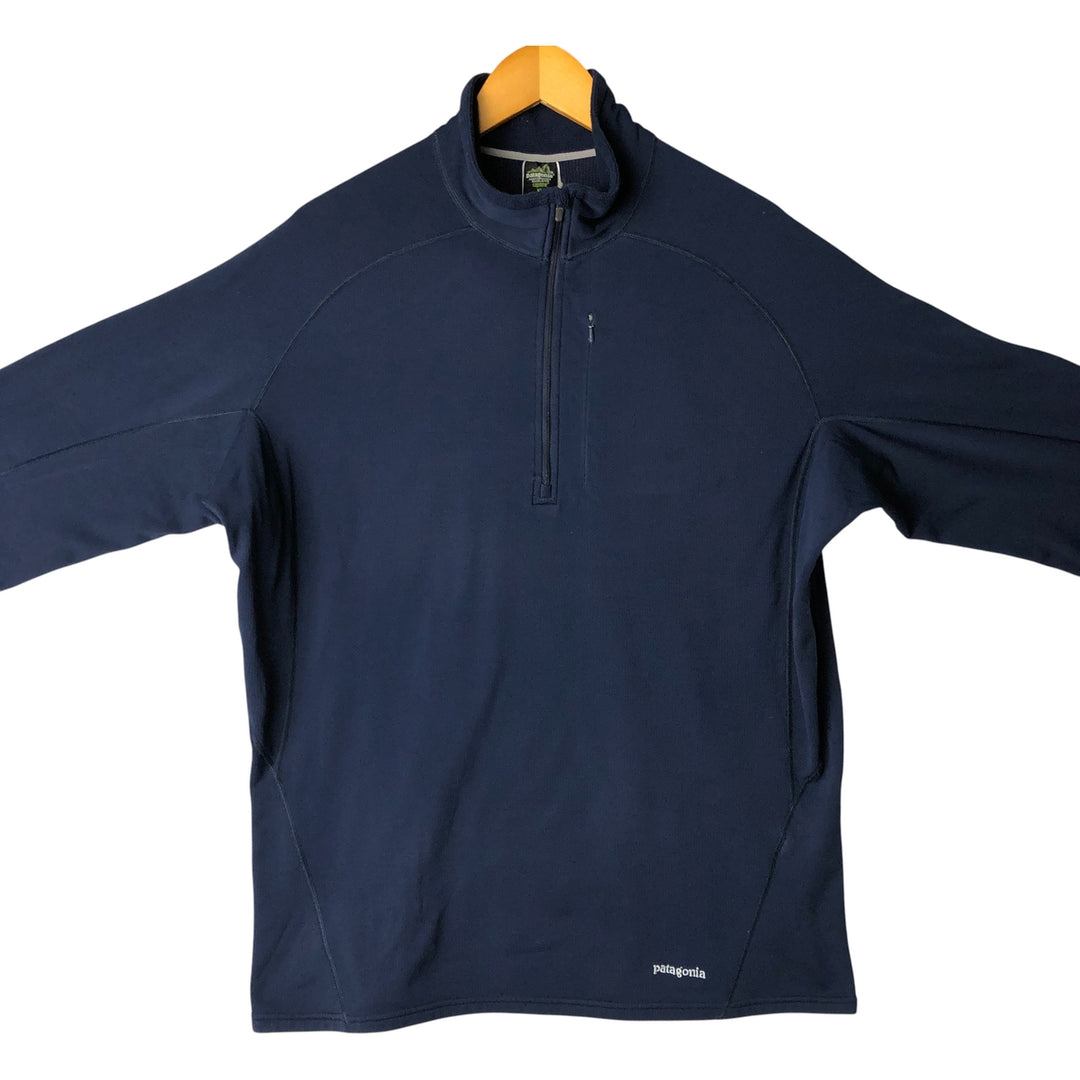 2000'S Patagonia Capilene 4 Zip Neck 43460F6 Half-Zip Fleece Pullover, Men's XL polyester Navy blue Vintage Second Hand