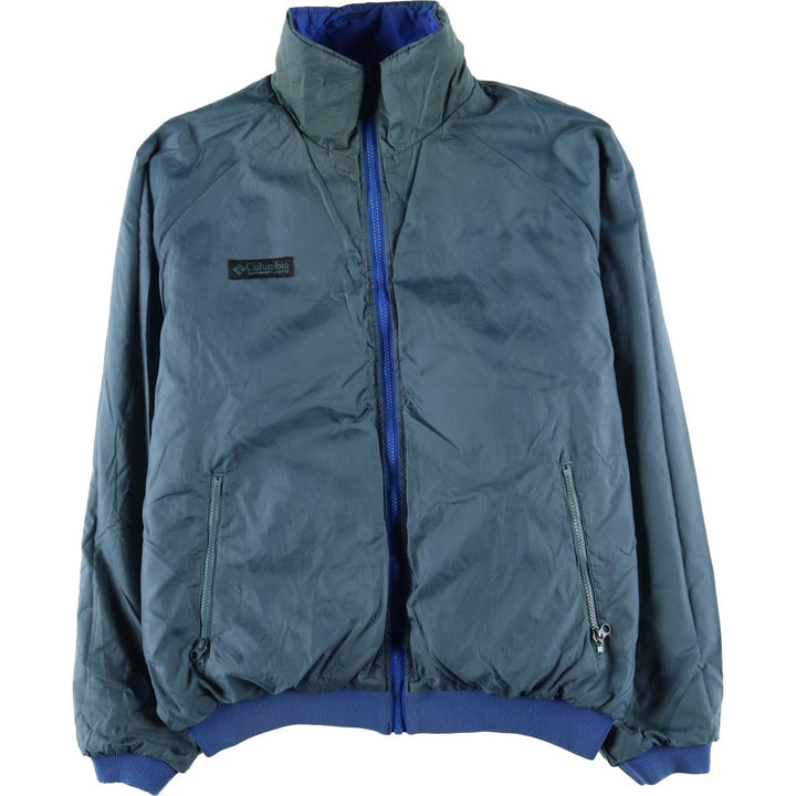 90'S Vintage Columbia Reversible Padded Puffer Jacket with White Tag, Men's Size L Nylon green type Vintage Second Hand
