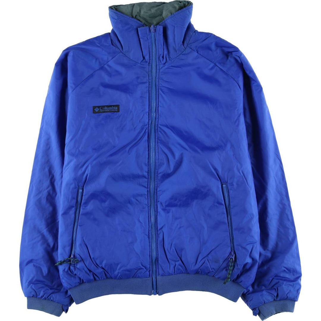 90'S Vintage Columbia Reversible Padded Puffer Jacket with White Tag, Men's Size L Nylon green type Vintage Second Hand