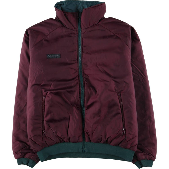2000'S Columbia reversible padded puffer jacket, men's size XL Nylon wine-red Vintage Second Hand