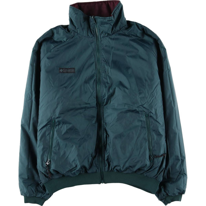 2000'S Columbia reversible padded puffer jacket, men's size XL Nylon wine-red Vintage Second Hand