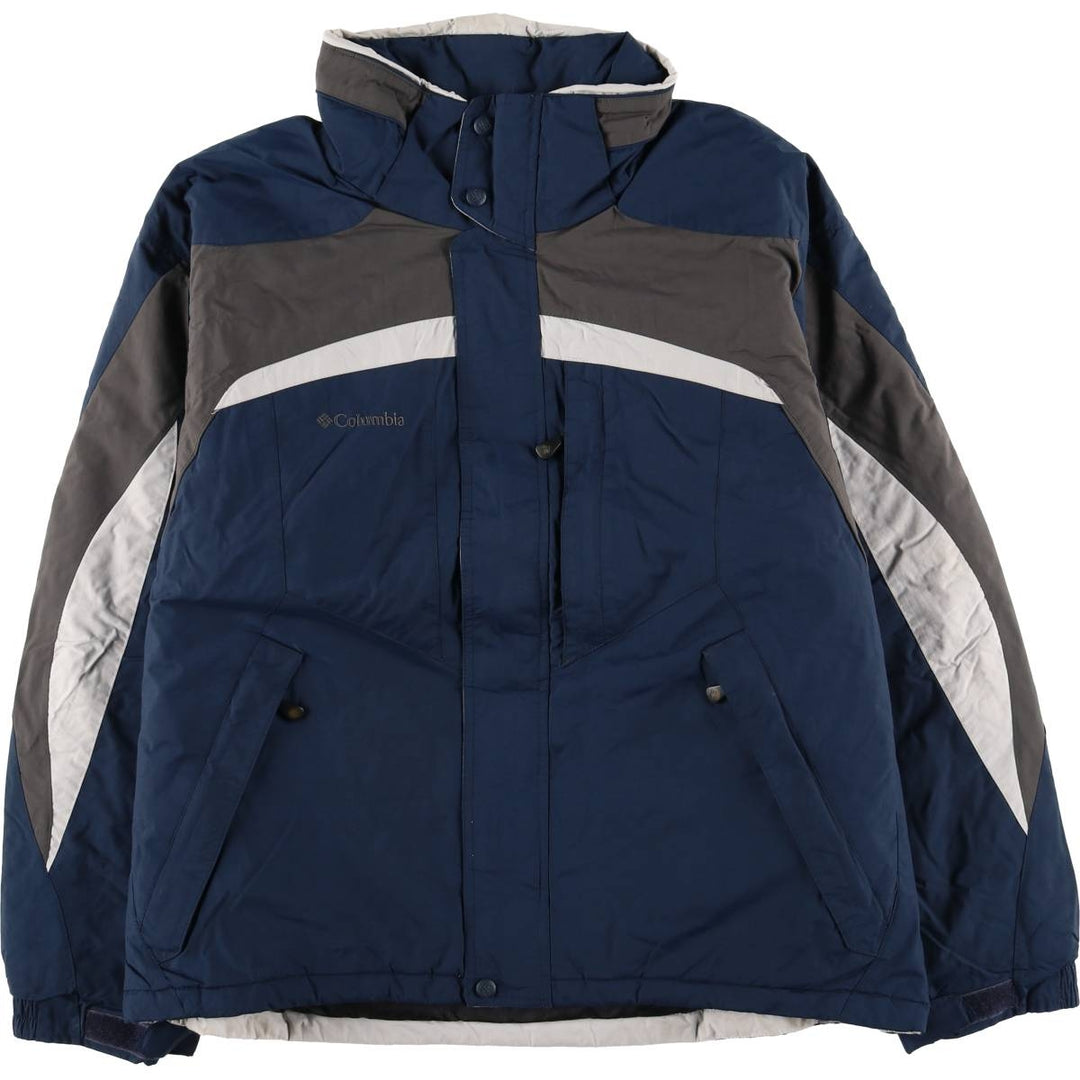 90s-00'S Columbia Padded Mountain Jacket, Shell Jacket, Puffer Jacket, Men's XL Nylon navy blue type Vintage Second Hand