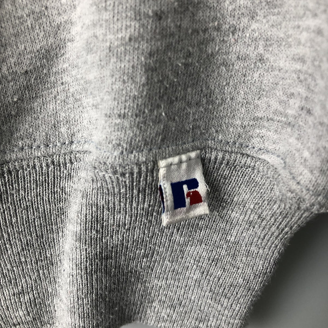 Vintage 90'S Russell large logo sweatshirt, made in the USA, size M, men's polyester gray type Vintage Second Hand