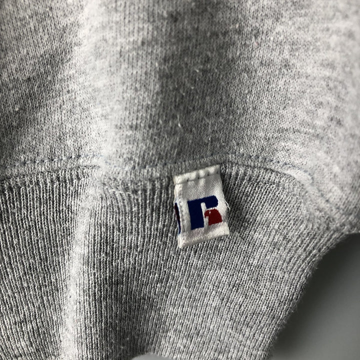 Vintage 90'S Russell large logo sweatshirt, made in the USA, size M, men's polyester gray type Vintage Second Hand