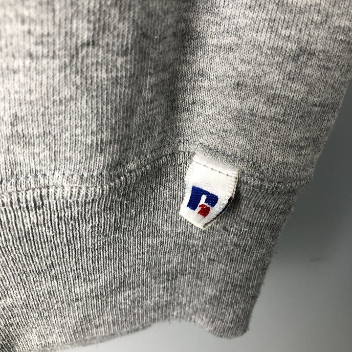 Vintage 90'S Russell large logo sweatshirt, made in the USA, size L, men's polyester gray type Vintage Second Hand