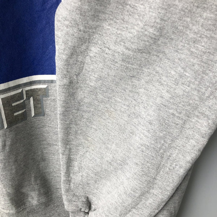 Vintage 90'S Russell large logo sweatshirt, made in the USA, size L, men's polyester gray type Vintage Second Hand