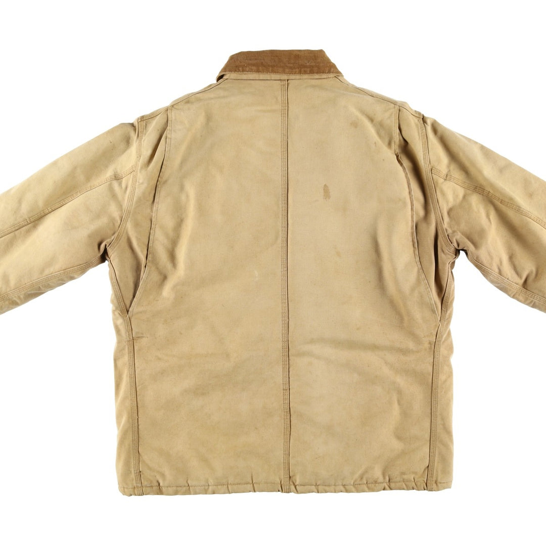 80s-90'S Carhartt Traditional Padded Duck Work Jacket, Made in USA, Men's Size XL unclear Beige type Vintage Second Hand