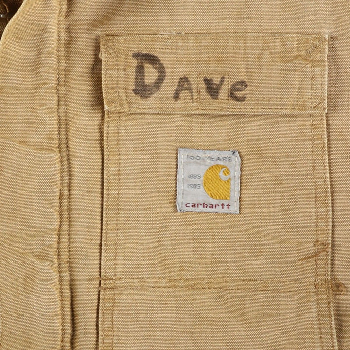 80s-90'S Carhartt Traditional Padded Duck Work Jacket, Made in USA, Men's Size XL unclear Beige type Vintage Second Hand