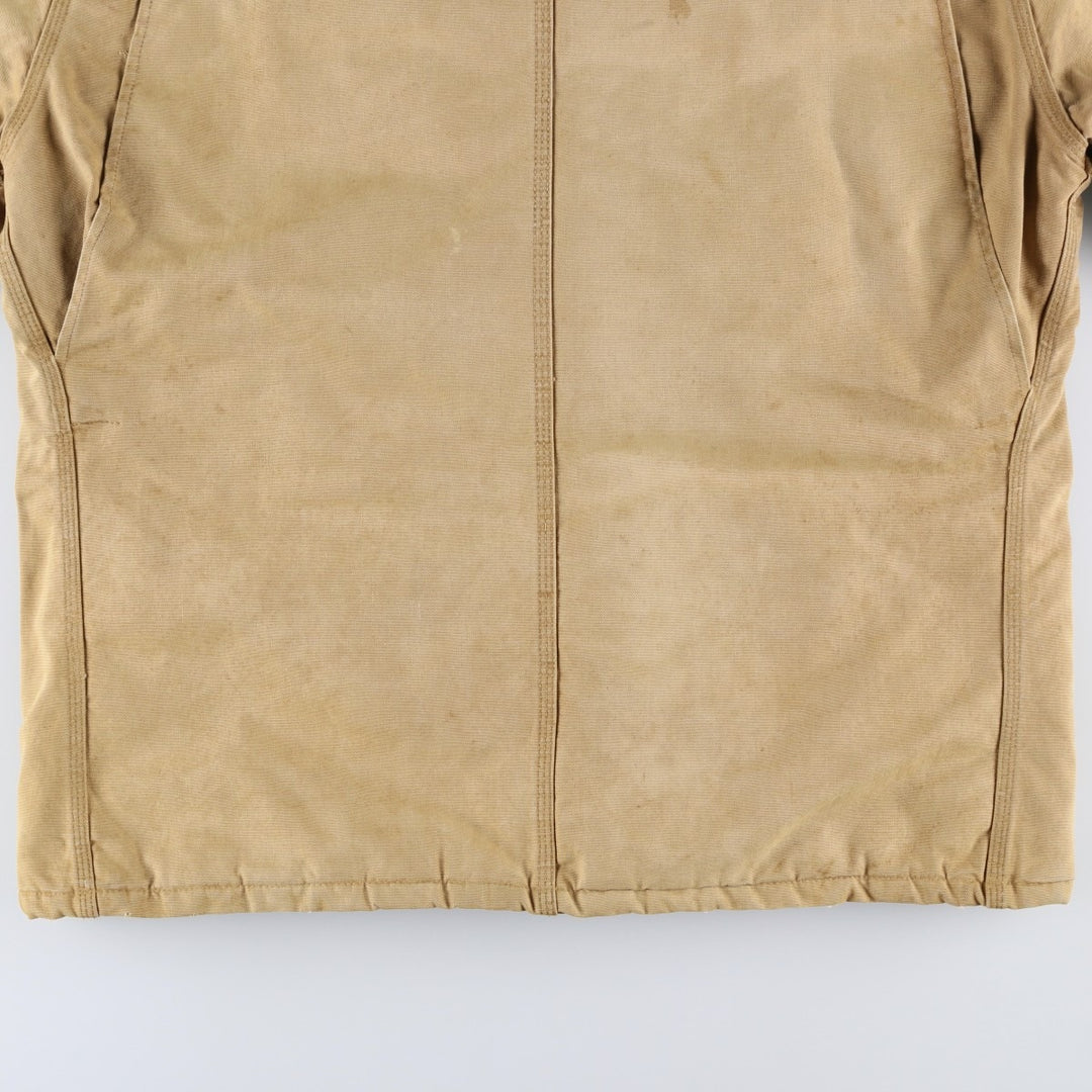 80s-90'S Carhartt Traditional Padded Duck Work Jacket, Made in USA, Men's Size XL unclear Beige type Vintage Second Hand