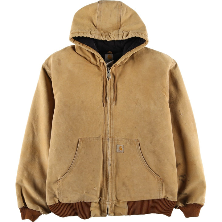 Carhartt Active Jacket, Padded Duck Full Zip Parka, Made in USA, Men's XL cotton Beige type Vintage Second Hand