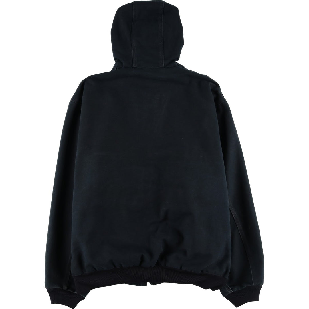 00'S Carhartt Active Jacket Duck Full Zip Hoodie Men's XXL cotton black type Vintage Second Hand