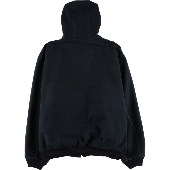 00'S Carhartt Active Jacket Duck Full Zip Hoodie Men's XXL cotton black type Vintage Second Hand