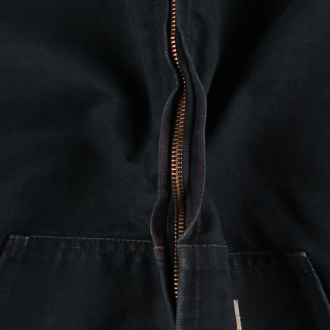 00'S Carhartt Active Jacket Duck Full Zip Hoodie Men's XXL cotton black type Vintage Second Hand