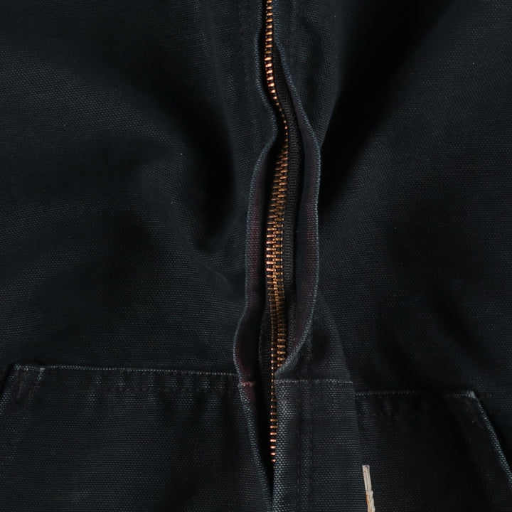 00'S Carhartt Active Jacket Duck Full Zip Hoodie Men's XXL cotton black type Vintage Second Hand