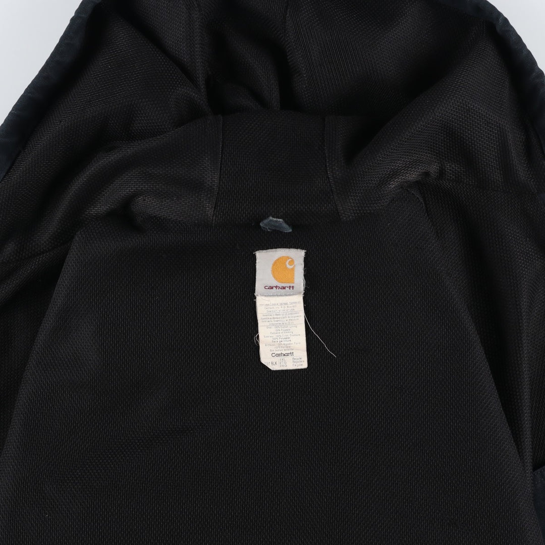 00'S Carhartt Active Jacket Duck Full Zip Hoodie Men's XXL cotton black type Vintage Second Hand