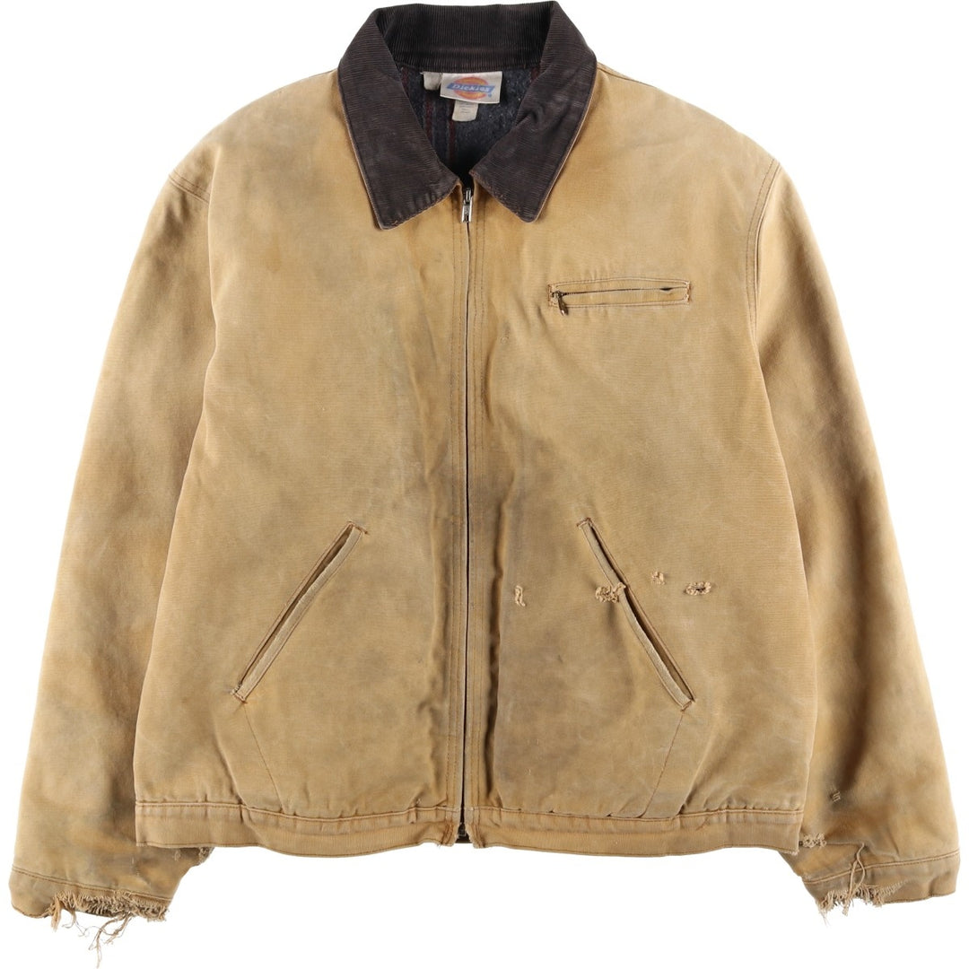 Vintage 90'S Dickies Duck Work Jacket, Men's XXL, Blanket Liner unclear beige type brown Vintage Second Hand
