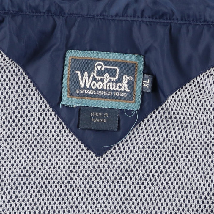 Vintage 80s-90'S WOOLRICH nylon jacket, men's size XL Nylon Navy blue Vintage Second Hand